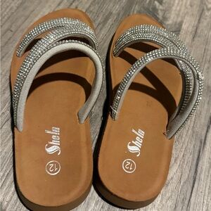 Shein Kids' Silver Sandals for Girls